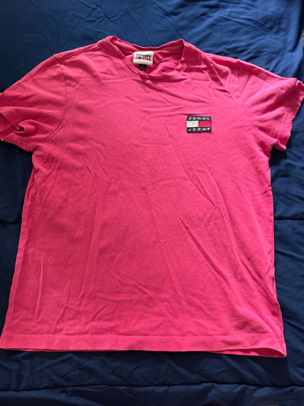Tommy Hilfiger Pink Crew Neck Logo Tee